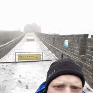 On top of the Great Wall Jiumenkou in Shanhaiguan District
