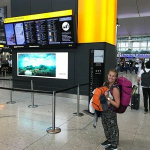 Sarah Keep Heathrow Airport September 2019