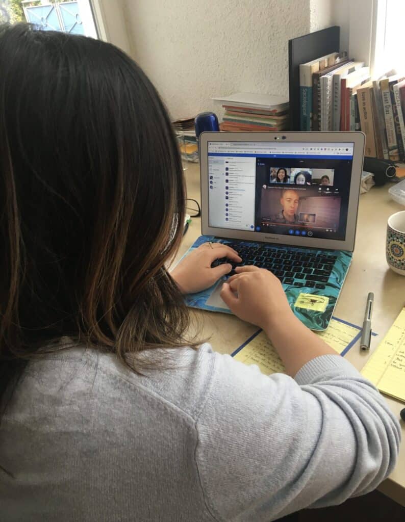 A TEFL teacher creating a course