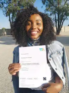 Is a TEFL necessary? Alum Jeanett with her TEFL certificate