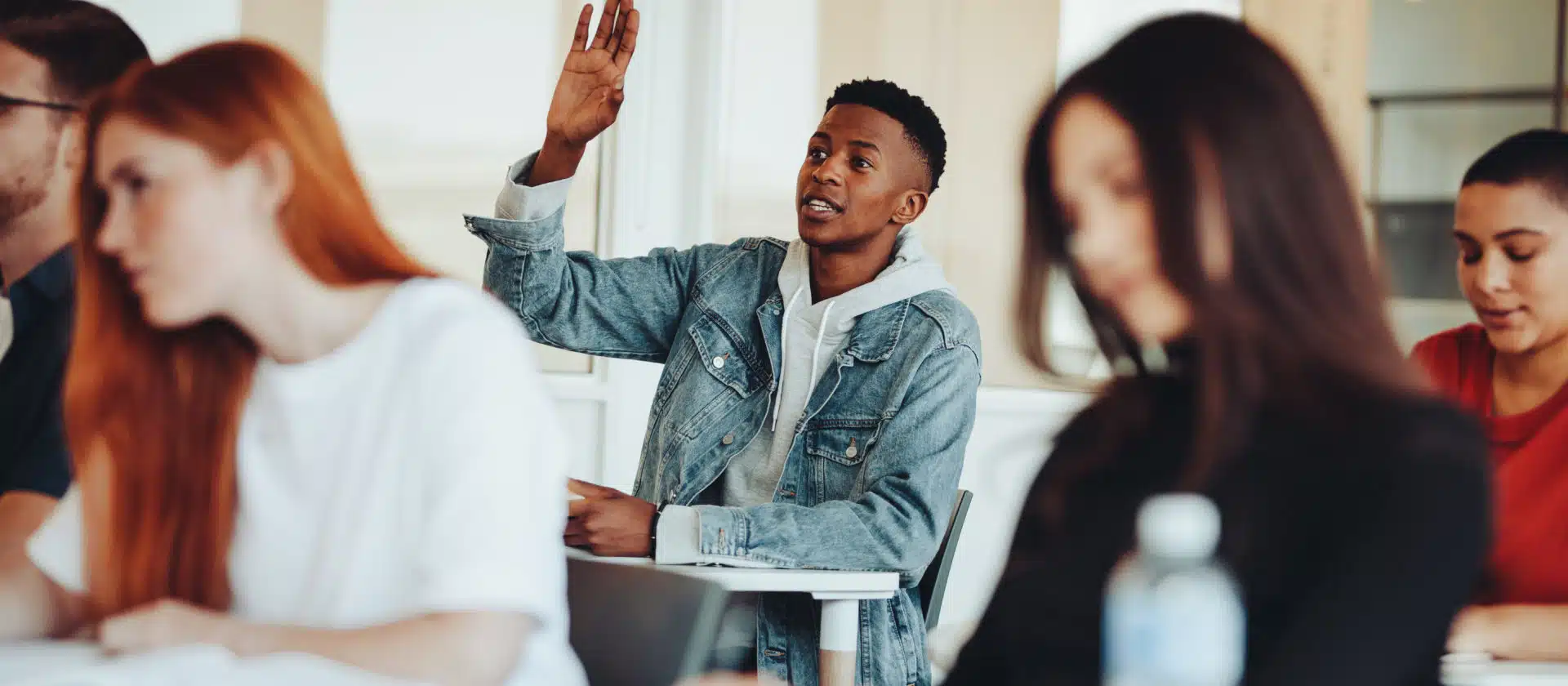 Student answering a question in the EFL classroom