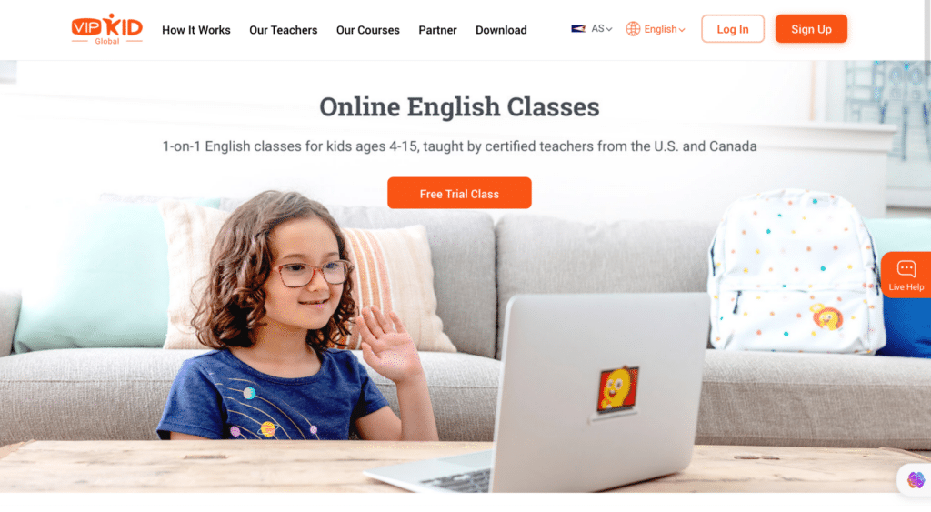 vip kid homepage image