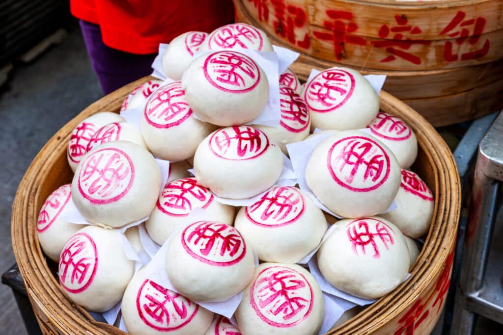 Peace buns piled in a basket