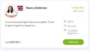 Nancy's profile on Langu