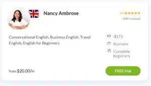 Nancy's profile on Langu