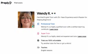 Wendy's profile on Cambly