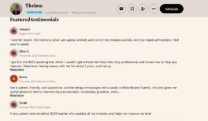 Student reviews of Thelma on Cambly
