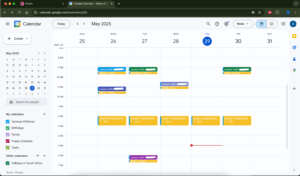 An online calendar