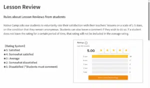 Native Camp payment cycle