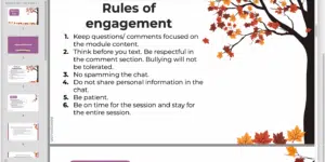 A Powerpoint slide used in an online teaching lesson