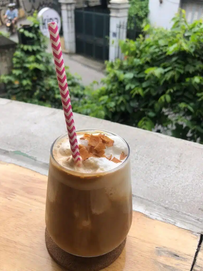 An iced coffee