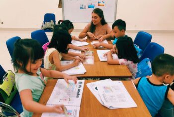 English teacher using an accredited TEFL qualification to teach students in Vietnam