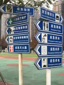 Signs in a Chinese school
