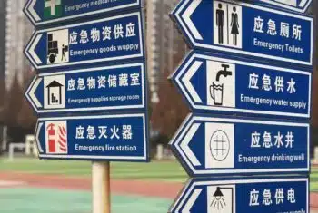 Signs in a Chinese school