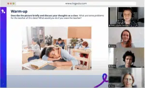 An online Lingoda class in action