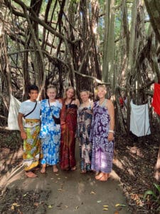Volunteer teacher Hannah with colleagues in Madagascar