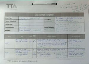 An annotated TEFL lesson plan