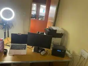 Sonya's online teaching home office