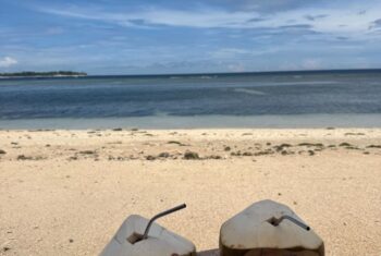 Coconuts on a beach in Bali
