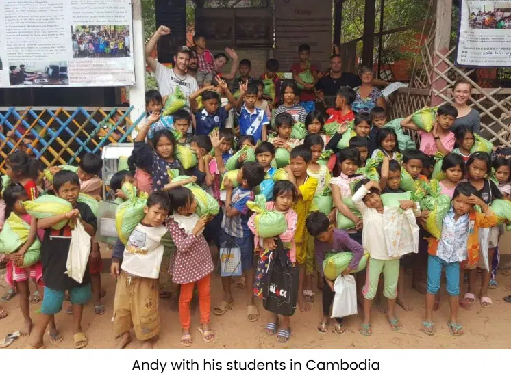 andy with his students
