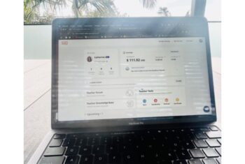 iTalki platform homepage on laptop for online English teachin