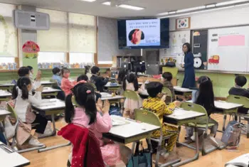 Foreign teacher at an English teaching job in Korea