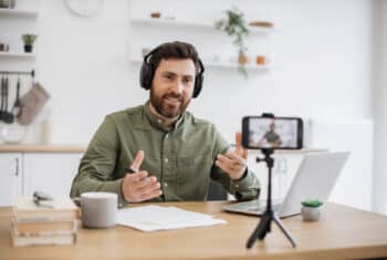 Online TEFL teacher building rapport with students using social-emotional learning techniques in 2026.