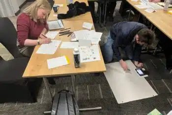 TEFL course students Nicole and Rhodri