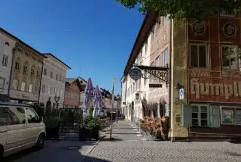 Scenic view of Wolfratshausen town in Bavaria, Germany, home base for teaching Business English