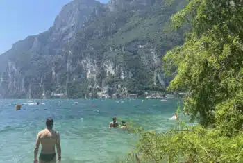 Camp counsellors sightseeing in Italy in their time off - Lake Garda